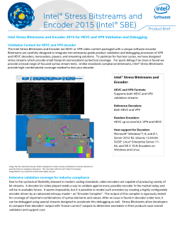 Intel&reg; Stress Bitstreams and Encoder 2015