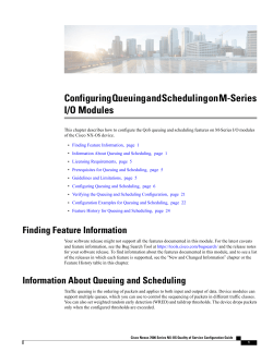 Configuring Queuing and Scheduling on M-Series I/O Modules