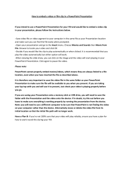 How to embed a video or film clip in a PowerPoint