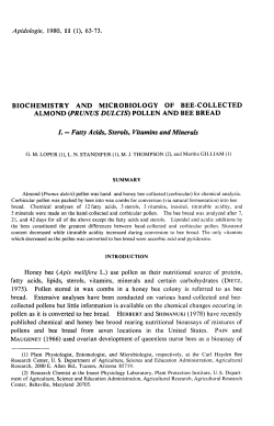 ALMOND (PRUNUS DULCIS) POLLEN AND BEE BREAD
