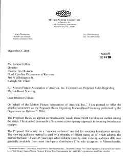 Motion Picture Association of America, Inc.