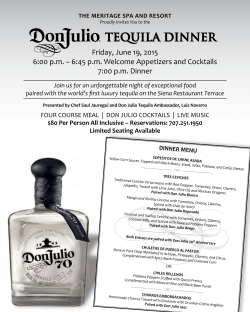tequila dinner - Meritage Collection Events