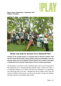 Books cast aside for dinosaur fun in Sidmouth Park