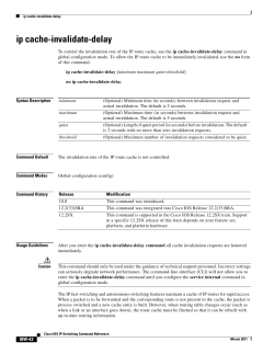 ip cache-invalidate-delay through monitor event