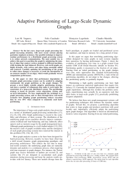 Adaptive Partitioning of Large