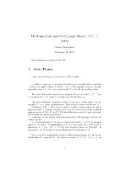 Mathematical aspects of gauge theory: lecture notes