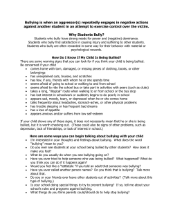 Parenting Guide to Bullying