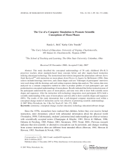 The Use of a Computer Simulation to Promote Scientific