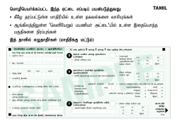 Outgoing Passenger Card, தமிழ் (Tamil)