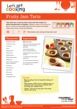 Fruity Jam Tarts - Abbey Park Middle School