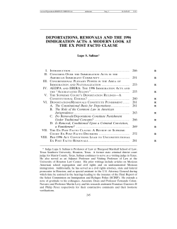 deportations, removals and the 1996 immigration