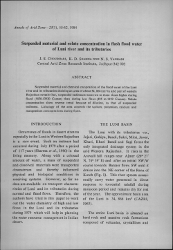 Suspended material and solute concentration in flash flood