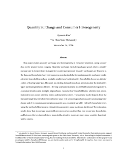Quantity Surcharge and Consumer Heterogeneity