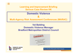 MARAC Response to HK SCR - Bradford Safeguarding Children