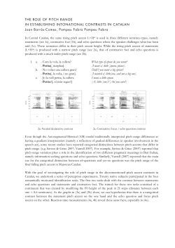 The role of pitch range in establishing intonational contrasts in Catalan