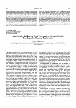 Alarm Bells for the Molecular Clock? No Support