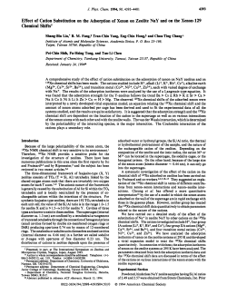 Effect of Cation Substitution on the Adsorption of