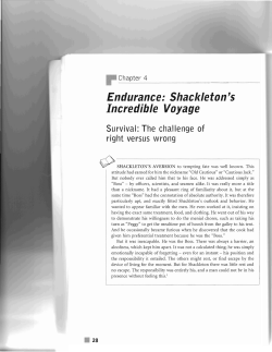 Endurance: Shaclcleton`s Incredible Voyage Survival: The challenge