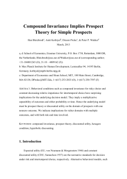 Compound Invariance Implies Prospect Theory for