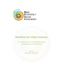 Co-creating a Manifesto for a New Economy