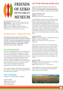 February - Iziko Museums