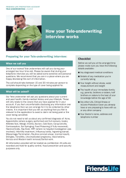How your Tele-underwriting interview works