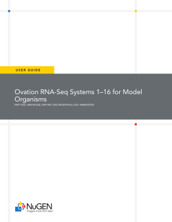 Ovation RNA-Seq Systems 1&ndash;16 for Model Organisms