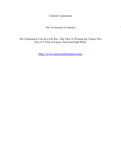 Cultural Communism - American Free Press