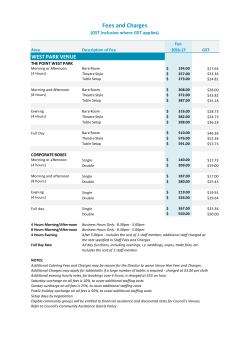 Fees and Charges - Burnie City Council