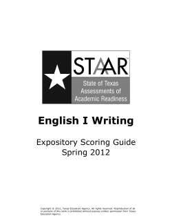 English I Writing - Northwest ISD Moodle