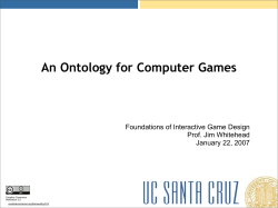 An Ontology for Computer Games