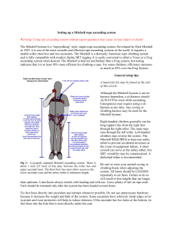 Setting up a Mitchell rope ascending system