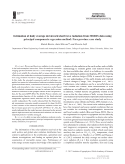 Estimation of daily average downward shortwave radiation from