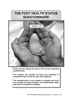 the foot health status questionnaire