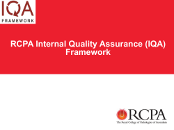 Kim Mina_RCPA Internal Quality Assurance (IQA) Framework