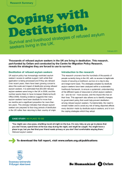 Coping with Destitution