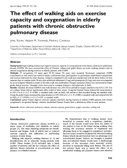 The effect of walking aids on exercise capacity