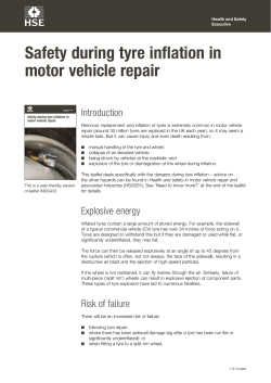 Safety during tyre inflation in motor vehicle repair