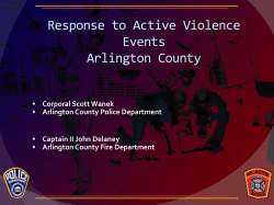 The Active Shooter and Your Quick Response