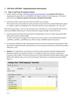 1 SAP Note 1825984 - Implementation instructions