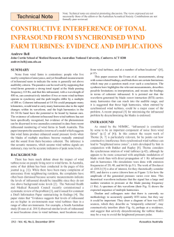 constructive interference of tonal infrasound from synchronised wind