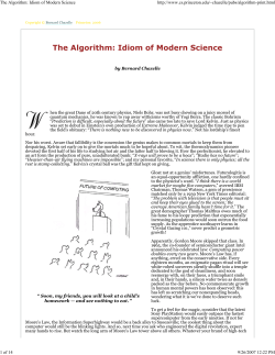 The Algorithm: Idiom of Modern Science