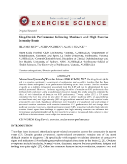King-Devick Performance following Moderate and High Exercise