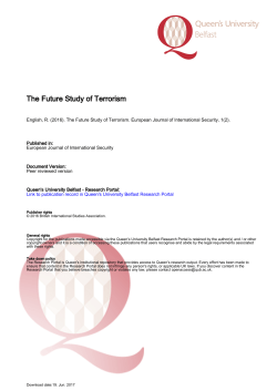 The Future Study of Terrorism - Pure