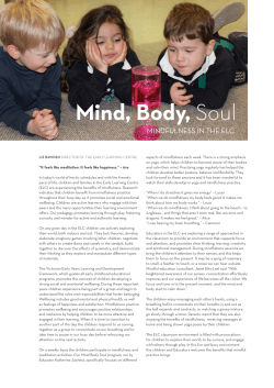 Read about our ELC mindfulness program