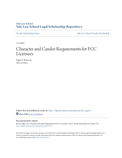 Character and Candor Requirements for FCC Licensees