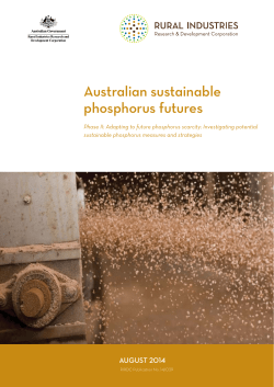 Australian sustainable phosphorus futures