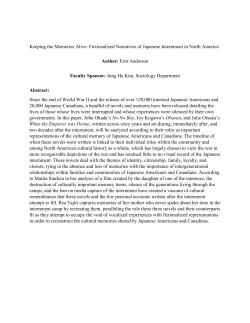 Fictionalized Narratives of Japanese Internment in North America