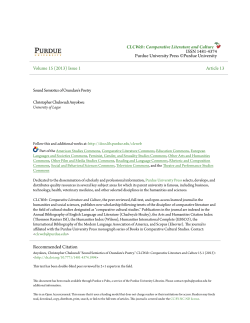 Sound Semiotics of Osundare`s Poetry - Purdue e-Pubs