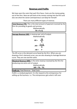 7. Revenue and Profit - Your home for free Leaving Cert Notes